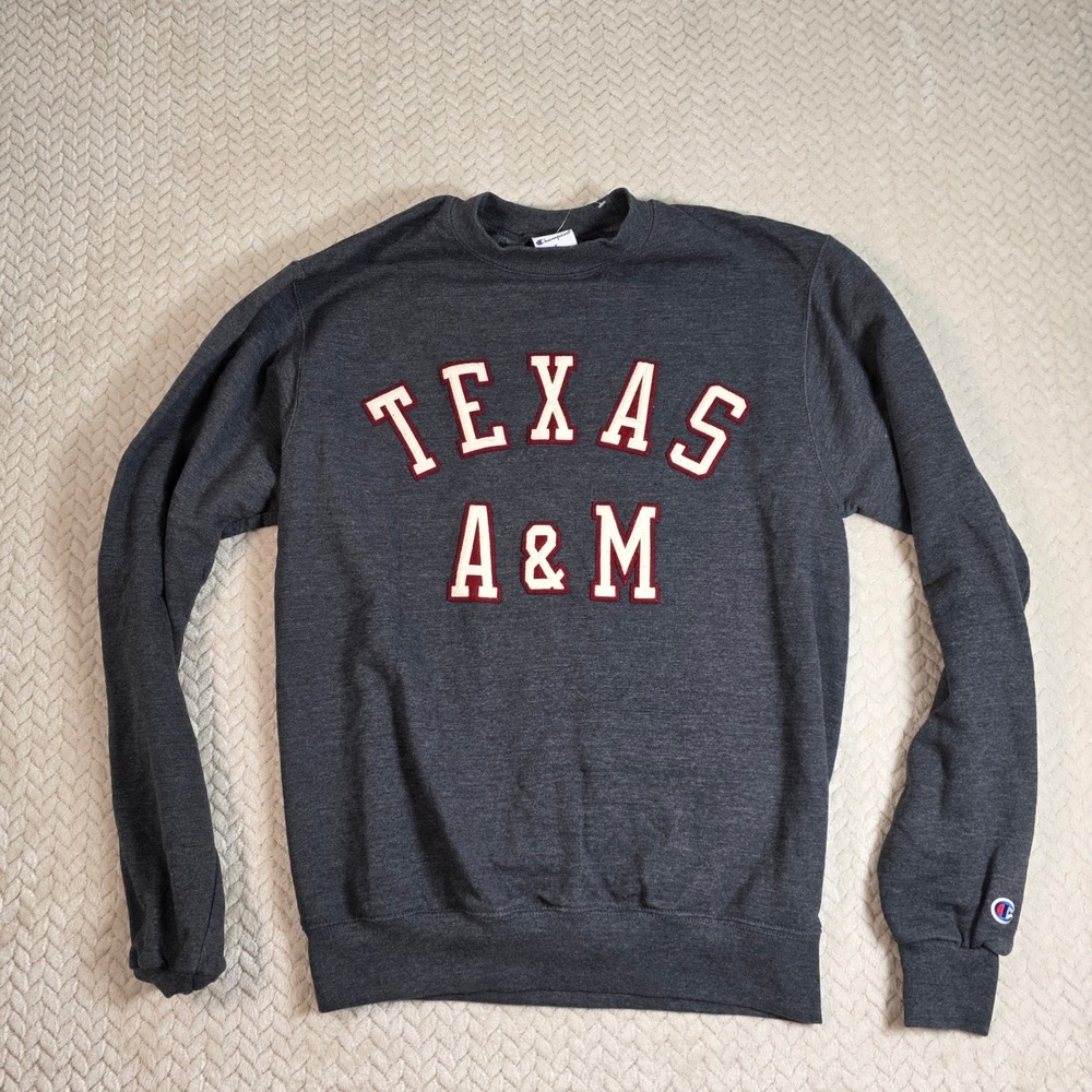 Champion Texas A&M Sweatshirt Mens sMALL Retro Y2K Inspired Embroidered